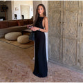 Sexy Polka Dots Backless Women's Long Dress Beads Square Collar Sleeveless Beach Dresses 2026 Summer Lady Holiday Robes New