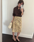 Fashion Snake Pattern Straight Skirt For Women High Waist Slim Long Skirt Ins Hot Streetwear Female Skirt Summer New 2026