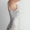 Women Strap Party Maxi Dress Sexy V Neck Evening Dress Celebrity Purple Sequin Dress Long Prom Formal Occasion  Dress