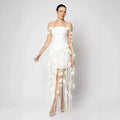 5 Colors Women Sleeveless Sexy Strap Long Tassles Bodycon Bandage Dress Celebrate Red Carpet Evening Fashion Party Outfit