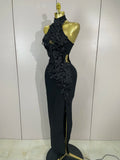 Sexy Hollow Out Sleeveless 3D Flower Red Bodycon Long Bandage Dress Women Evening Party Birthday Elegant Wedding Guest Clothing