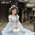 Olive Girl Red Embroidered Hanfu Dress for Ren Faire 2026 Garden Wedding Fairycore Photoshoot Everyday Wear S-XL XS-3XL Plus Size Embroidered Flowing Sleeve Romantic Garden Party Editorial Not Costume Ren Faire Dress Chinese Heritage Fashion Women