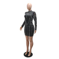 Sexy Sparkle Rhinestone Pearl Mini Dress Women Luxury Crystal Night Club Short Evening Party Vestidos Birthday Outfits