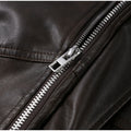 Fashion Women's Cropped Jacket Coat Faux Leather Stand Collar Long Sleeve Biker Style PU Leather Coats Streetwear Outerwear Top
