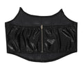 Women's Green Corset Cut-Out Cargo Sexy Sleeveless Jumpsuits PU Leather Matching Set Sexy Clubwear 2 Piece Outfits
