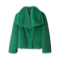 Chic Ins Blogger Brand Fashion Fake Fox Fur Jacket Coat Women 2026 Winter Luxury Design Big Collar Fur Coats Cool Girls Overcoat