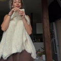 Fuzzy Sequin Zipper Women Cardigan Stand Collar Long Sleeve Loose Knitted Jacket Oversized Sequined Furry Knit Casual Winter Top
