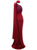 Elegant Solid 3D Flowers Ribbon Women Halter Dress Off Shoulder Sleeveless Backless Slim Female Maxi Dresses Chic Lady Robe
