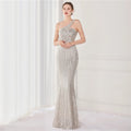 High Quality Women Design Maxi Dress Sexy One Shoulder Sequin Evening Dress Party Night Elegant Long Prom Dress Vestidos