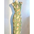 Olive Girl Green Romantic Qipao Fairycore 2026 Everyday Wear S-XXL XS-3XL Plus Size Romantic Garden Party Editorial Not Costume Qipao Cheongsam Chinese Dress Chinese Heritage Fashion Women