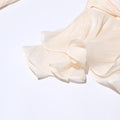 Solid Loose Short Dresses For Women Round Neck Long Sleeve High Waist Spliced Lace Up Chic Dress Female Fashion