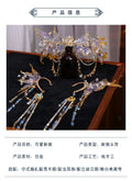 Fantasy Mermaid Princess Hair Crown Exotic Beautiful Liquid Flower Forehead Ornament Traditional Chinese Hanfu Hair Accessory