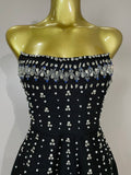 Sexy Sleeveless A Line Bandage Mini Dress Women Luxury Diamonds Birthday Party Gowns Evening Celebrity Club Show Wear Vestido