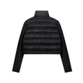 Women's stand-up collar pressure glue zipper Black splicing space cotton jacket jacket for women