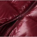 Stand Neck Glossy Surface Padded Cotton Short Coat Women Full Sleeve Thicken Pockets Jackets Coat Female Winter Chic Streetwear