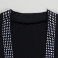 Sexy Dance Set Black Rhinestone Bikini Jacket Women Glitter Costume Nightclub Club Party Show Outfit  3 Piece Sets Outfits