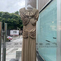 Elegant Light Luxury Maxi Dress for Women Cape Sleeve Cutout Twist Waist Long Gown for Celebrity Formal Dinner Party Outfit