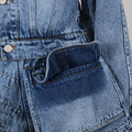 Personalized Street Denim Jacket 2025 New Fashion Ruffled Edge Single Breasted Lapel Denim Coat For Women Jeans