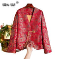 Olive Girl Red Embroidered Hanfu Dress for Ren Faire 2026 Garden Wedding Fairycore Photoshoot Everyday Wear S-XL XS-3XL Plus Size Hand Embroidered Flowing Sleeve Dramatic Silhouette Romantic Editorial Not Costume Chinese Heritage Fashion Women