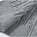 Women Solid Turtleneck Cable Knit Sweater Wide Pants 2 Piece Set Long Sleeve Half Zip Pullover 2026 Casual Loungewear Suit