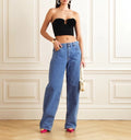 Women's Black 3D Corsage Crop Tube Top Fashion Hot Vacation Party Wear Versatile Stylish Performance Single Item Robes De Soirée