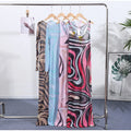 Women's Chic Printed Mesh Maxi Dress Bodycon Long Sexy Beach Swim Party Dresses New Holiday Vacation Cover Up Casual Outfit