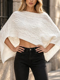 Casual Knit Women Shawls Round Neck Sleeveless Asymmetric Shawl for Vacation Street Outing Wear Fashion Summer New