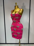 Women Sexy Sleeveless Beading Maxi Long Bodycon Bandage Dresses Birthday Evening Party Elegant Knitted Dress Wedding Guest Gowns