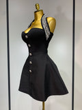 Women Luxury Birthday Dress Sexy Backless Beading A Line Bandage Dress 2025 Knitted Celebrity Elegant Evening Club Party Outfit