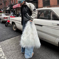 00s Cool Y2k Street Girls Hot Fluffy Furry Shoulder Bag Women Luxury Brand Fashion Faux Fur Hobos Big Tote Bag Harajuku Handbags