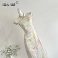 Olive Girl Red Embroidered Qipao for Garden Wedding 2026 Fairycore Photoshoot Everyday Wear S-XXL XS-3XL Plus Size Embroidered Romantic Cottagecore Garden Party Editorial Not Costume Qipao Cheongsam Chinese Dress Chinese Heritage Fashion Women