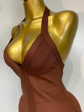 Women Sexy V Neck Backless Mini Bodycon Bandage Dress 2026 Elegant Evening Nightclub Evening Party Cocktail Prom Dress