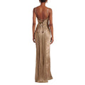 Gold Pleated Tunic Fish Bone Dresses for Women Square Collar Sleeveless Casual Party Split Evening Dress Female New