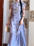 Olive Girl Romantic Qipao for Garden Wedding 2026 Fairycore Photoshoot Everyday Wear S-XXL XS-3XL Plus Size Romantic Garden Party Editorial Not Costume Qipao Cheongsam Chinese Dress Chinese Heritage Fashion Women