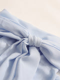 Solid Spliced Ruffles Slimming Blouses for Women O Neck Long Sleeve High Waist Shirts Female Fashion
