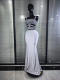 Sparkly Crystal Pink Silver Women Sexy Keyholes High Stretch Bodycon Maxi Gowns Dress Evening Party Celebrate Cocktail Outfit