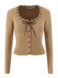 Casual Two Piece Set for Women O Neck Long Sleeve Cardigan High Waist Slimming Pants Fashion Autumn Outfit Female