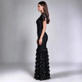 Luxury Flower Lace-Edged 3D Decoration Sleeveless Bodycon Maxi Dress Sleeveless High Waist Birthday Evening Party Cocktail Gowns
