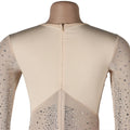 Sexy Rhinestone Jumpsuit Luxury for Women Long Sleeve Sheer Mesh Patchwork Skinny Night Birthday Party Club Romper Overalls