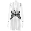 Sexy Halter Spliced Lace Hollow Dress for Women V Neck Tunic Backless Sexy Hot Girl Hit Color Mini Dresses Female