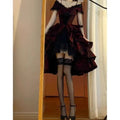 Olive Girl Red Embroidered Lolita Dress for Ren Faire 2026 Fairycore Photoshoot Everyday Wear S-XL XS-3XL Plus Size Hand Embroidered Dramatic Silhouette Romantic Editorial Not Costume Lolita Dress Chinese Heritage Fashion Women