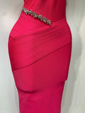 Women Sexy Sleeveless Luxury Rhinestone Maxi Long Bodycon Bandage Dressed Birthday Party Elegant Knitted Bodycon Clothing