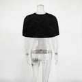 Elegant Short Shawl Top Women's Spring New Solid Sleeveless Commuting Shawl Coat Female Birthday Reunion Cardigan