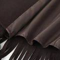 Solid Spliced Tassel Coat for Women Lapel Long Sleeve High Waist Temperament Minimalist Trench Female Fashion New