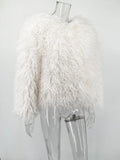 Fashion Luxury Cropped Faux Fur Coat Women's Winter 2025 Ins Hot Fluffy Short Faux Fur Jacket Street Style Warm Outwear