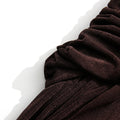 Elegant Slim Fit Folds Irregular Long Dress Fashion Women Long Sleeve Diagonal Collar Robes 2025 Chic Party Banquet Wear