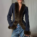 Autumn Skirt 2-Piece Set Women Elegant Fleece Shawl Fashion Patchwork Maxi Skirts Sets Luxury Vintage Female Dress Set
