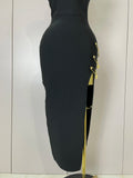Elegant Slimming Black Pin Wrap Sleeveless Long Dress 2026 New Women  Fashion Celebrity Evening Party Luxury Birthday Outfit