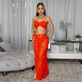 Women Sexy Lace Bikinis Sets Summer Vacation Beach Holiday Swimwears Bra+underwear + Skirts 3-piece Sets Night Club Outfits