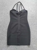 Black Purple Spaghetti Strap Women Mini Bandage Dress Bodycon Sexy Bodycon Party Club Dress XL Classic Vestido